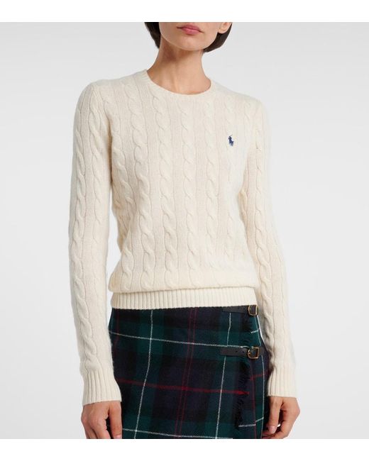 Polo Ralph Lauren Natural Pullover Pony Aus Wolle Und Kaschmir