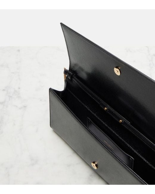 Saint Laurent Black Kate Leather Clutch