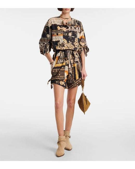 Isabel Marant Multicolor Niely Printed Cotton Romper