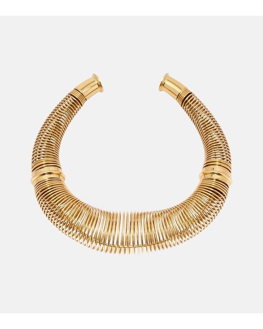 Alaïa Women's Metallic Logo Choker