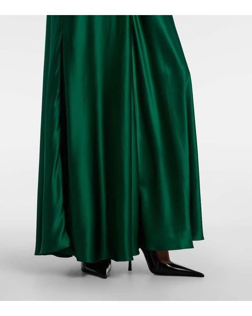 Rodarte Green Robe Aus Seide Mit Spitze Und Pailletten