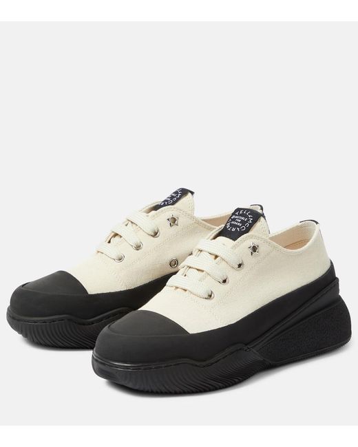 Stella McCartney Black Loop Canvas Platform Sneakers