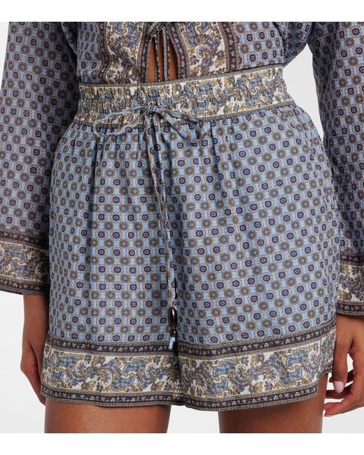 Veronica Beard Gray Vivaldi Printed Shorts