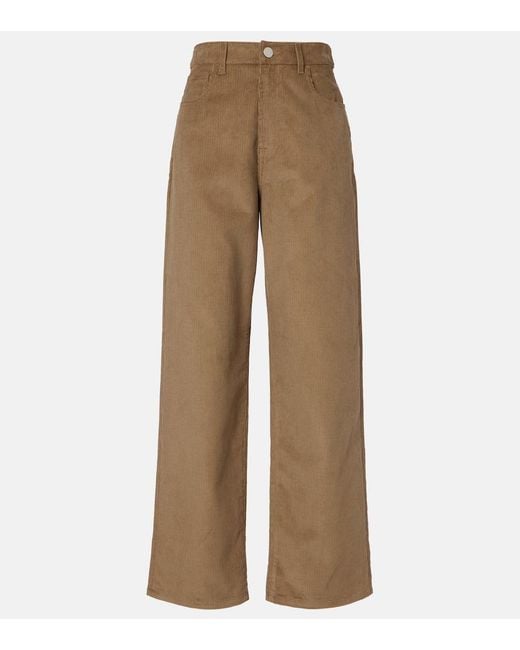 Rohe Natural Cotton Corduroy Wide-Leg Pants