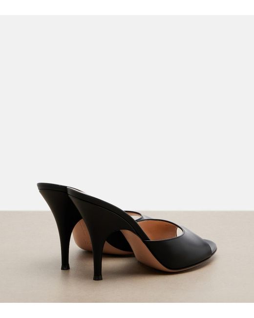 Gianvito Rossi Black Sofia Leather Mules