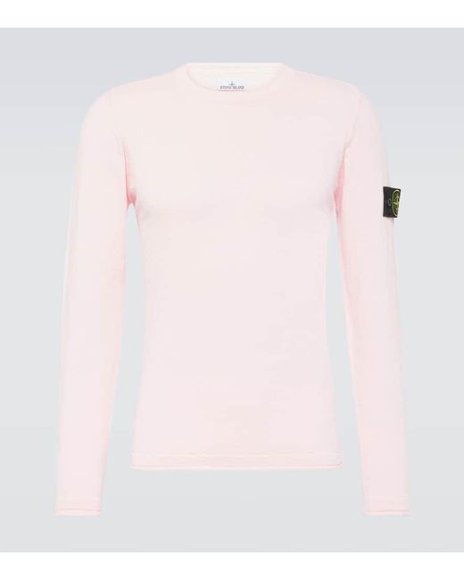 Stone Island Sweatshirt Compass aus einem Baumwollgemisch in Pink für Herren