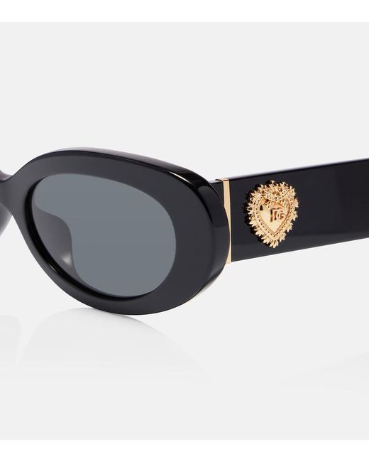 Dolce & Gabbana Brown Devotion Oval Sunglasses