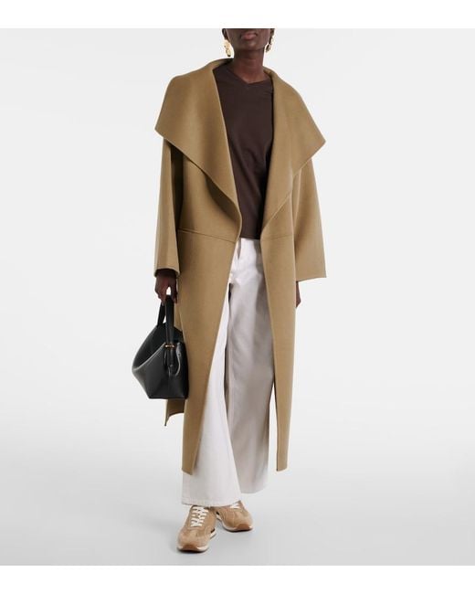 Totême Natural Sport Suede-Trimmed Sneakers