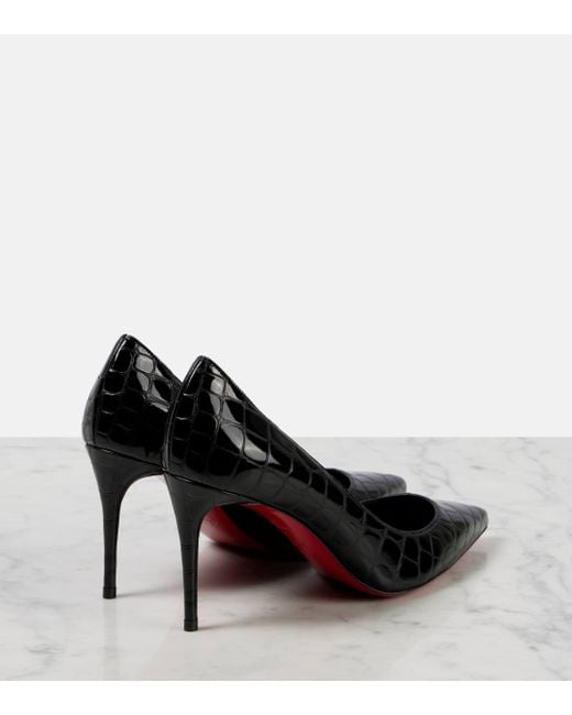 Christian Louboutin Kate 85 Black Calf Ali Pumps