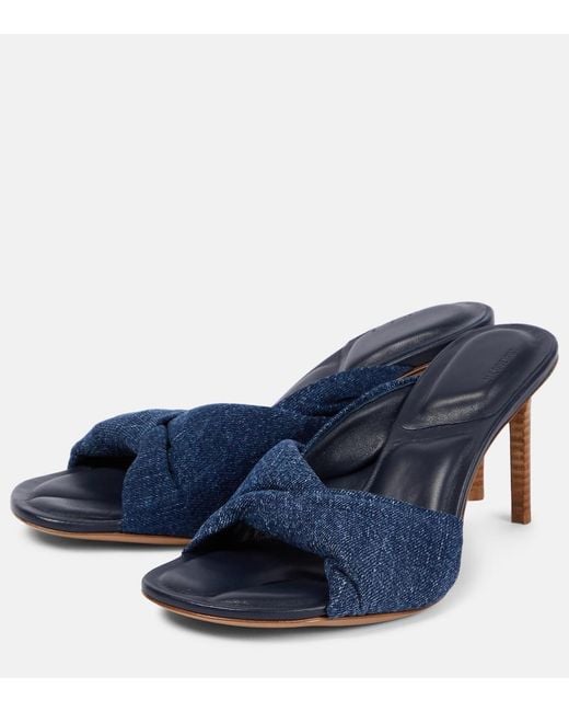 Jacquemus Blue Heeled Mules