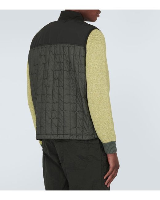 Stone Island Gray Compass Quilted Vest for men
