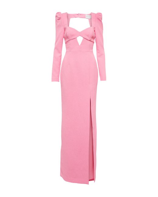 Rebecca Vallance Pink Jaclyn Cutout Crêpe Gown