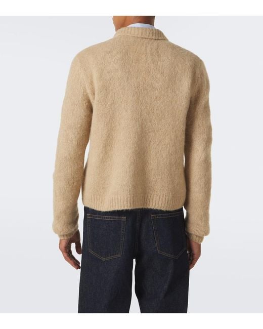 Dries Van Noten Natural Alpaca And Wool-Blend Cardigan for men