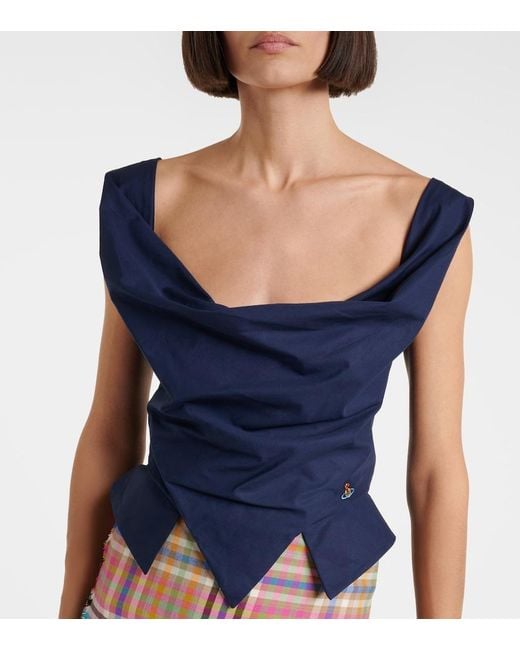 Vivienne Westwood Blue Sunday Cotton Bustier Top