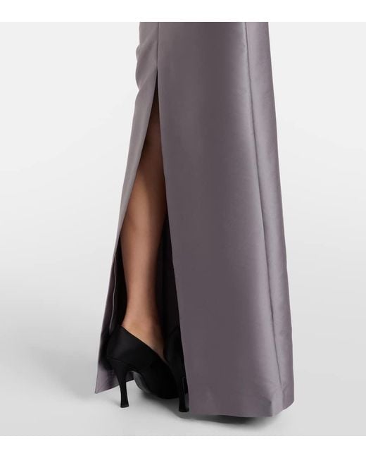 Roland Mouret Purple Crystal-Embellished Taffeta Gown