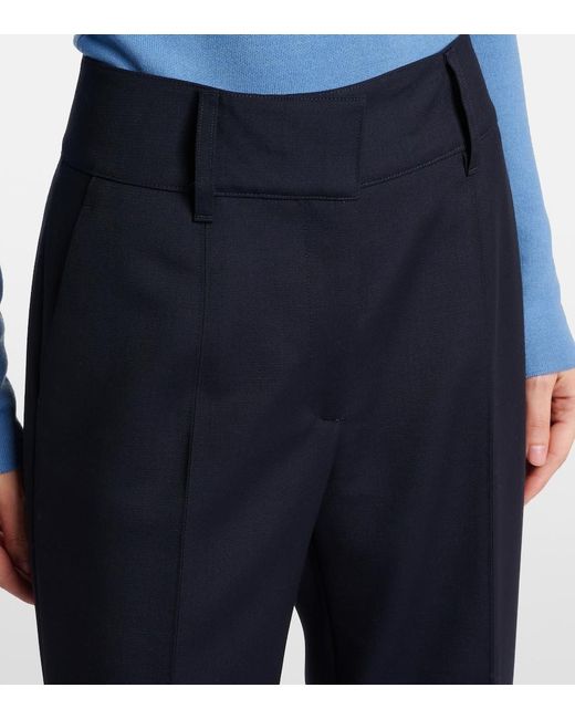 Gabriela Hearst Blue Rhein Wool Flared Pants