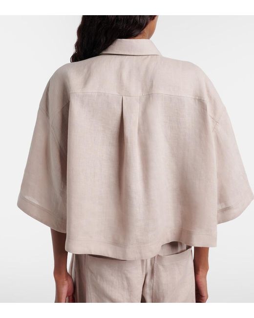 Brunello Cucinelli Natural Oversized Linen Shirt