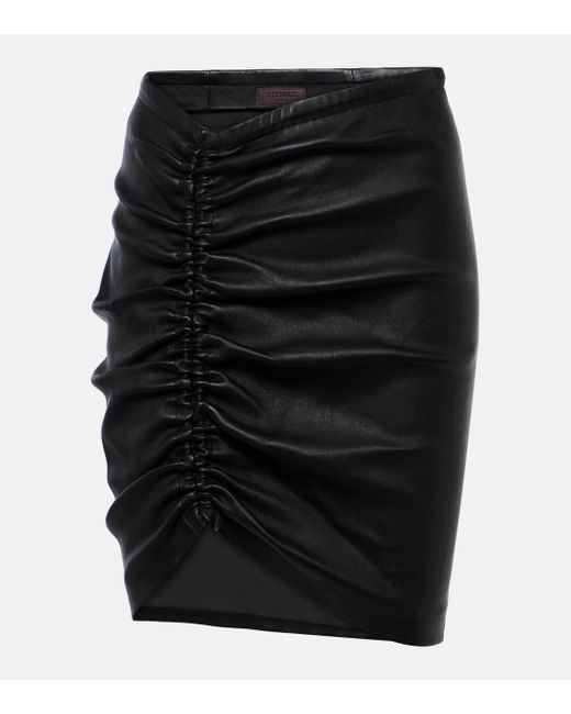 Mini-jupe Mouna en cuir Stouls en coloris Black