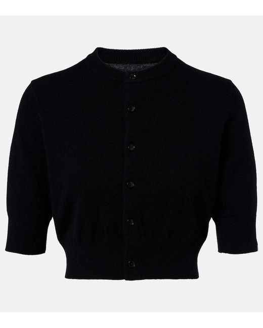Extreme Cashmere Black N°474 Super Little Cashmere Cardigan