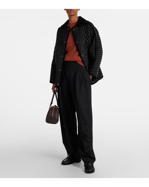 Burberry Black Leather Mules