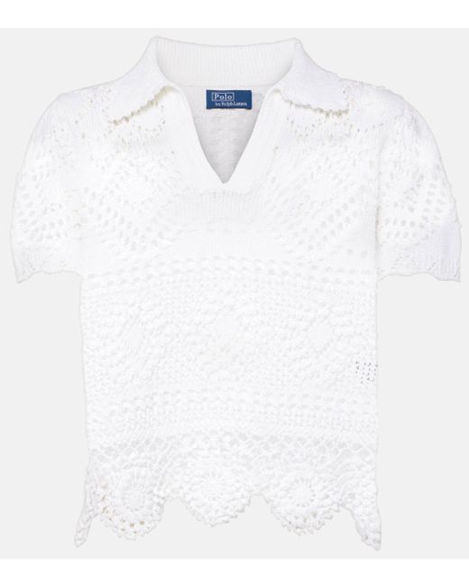 Top en coton Polo Ralph Lauren en coloris White