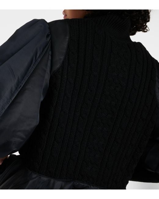 Veste bomber en laine a basque Noir Kei Ninomiya en coloris Black