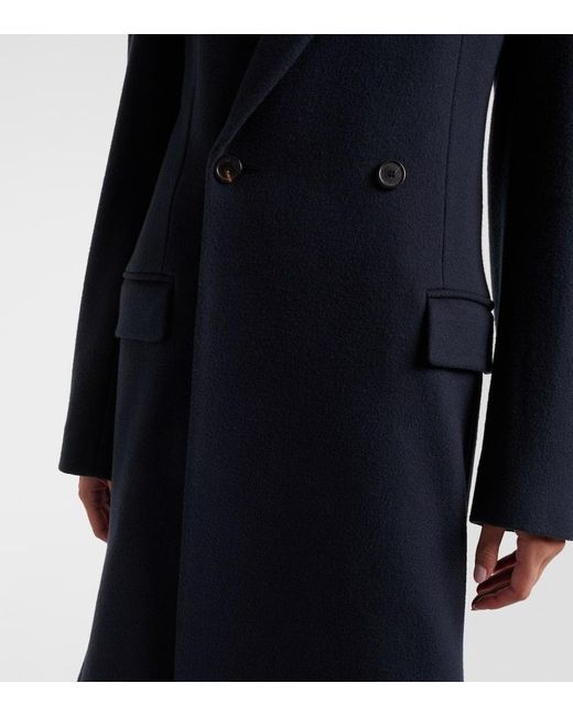 Abrigo Godet De Lana Balenciaga de color Blue