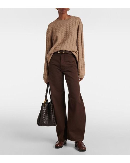 Jardin Des Orangers Natural Cable-Knit Wool And Cashmere Sweater