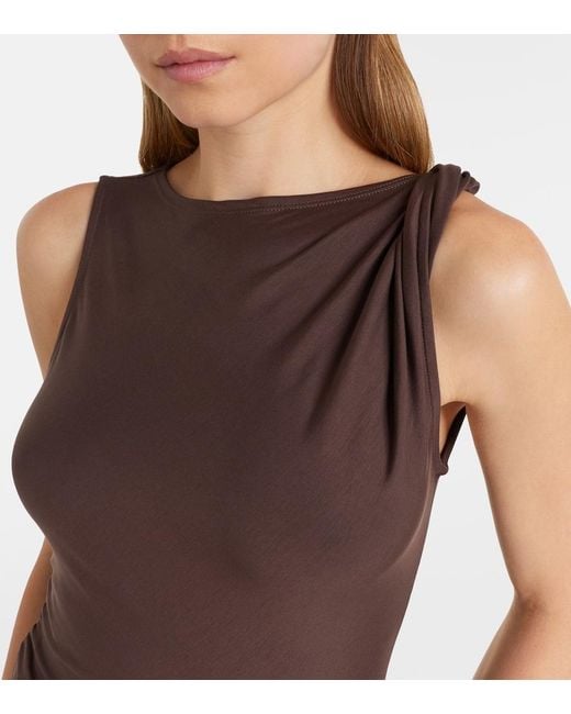 Veronica Beard Brown Otessa Jersey Top