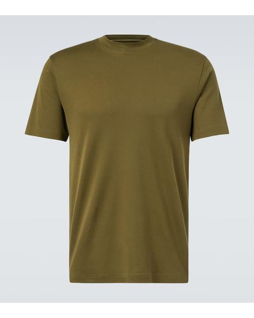 Loro Piana T-Shirt Ray Aus Baumwoll-Jersey in Green für Herren
