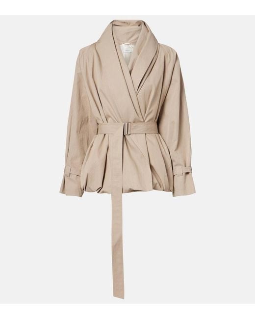 Magda Butrym Natural Draped Cotton Jacket