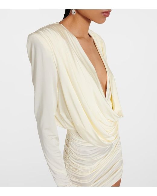 Magda Butrym Natural Draped Minidress