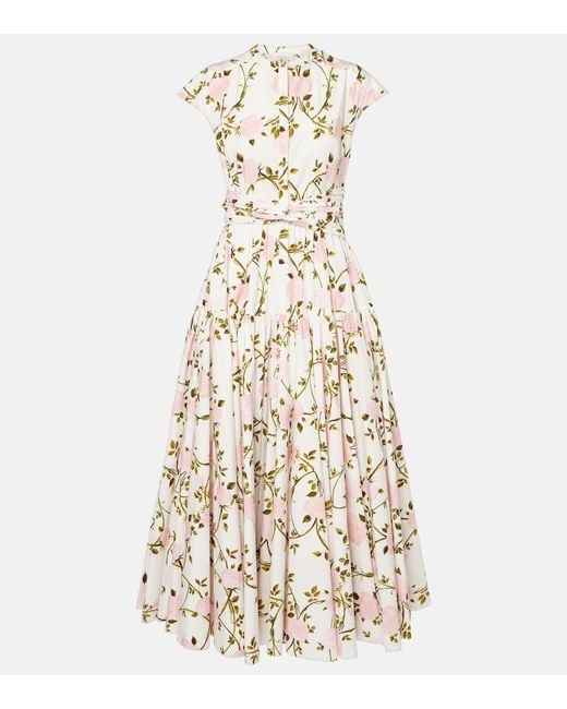 Giambattista Valli Metallic Floral Cotton Gown