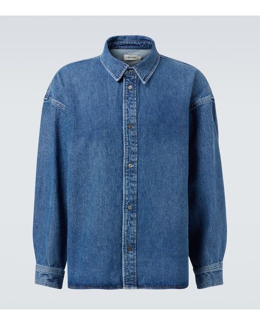 FRAME Blue Denim Overshirt for men
