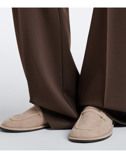 A.Emery White Clarence Suede Penny Loafers