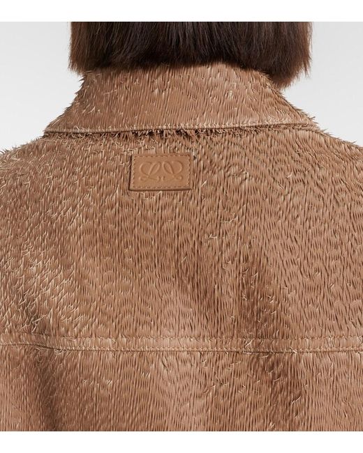 Loewe Brown Leather Jacket