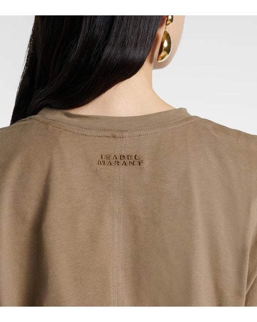 Isabel Marant Natural T-Shirt Aus Baumwoll-Jersey