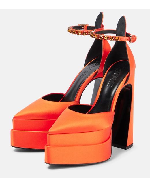 Versace Orange Pumps