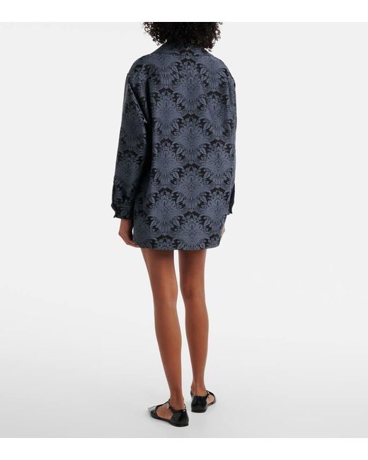 Max Mara Black Anemone Wool-Blend Jacquard Shirt