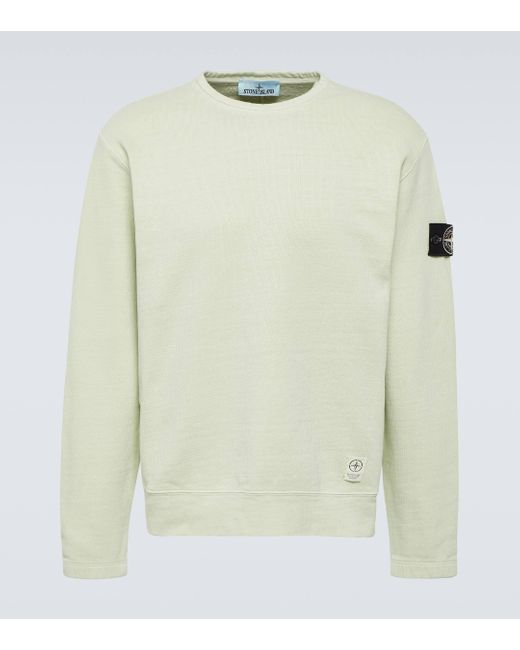 Stone Island Green Tinto Terra Cotton Jersey Sweatshirt for men