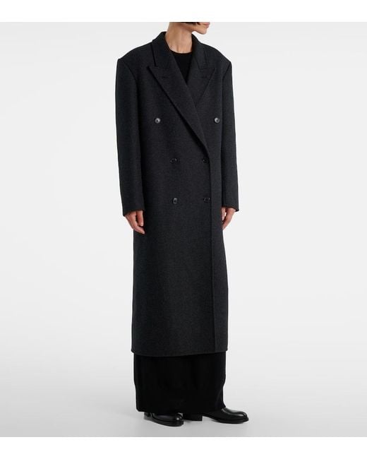 The Row Black Hariet Wool And Cashmere Coat
