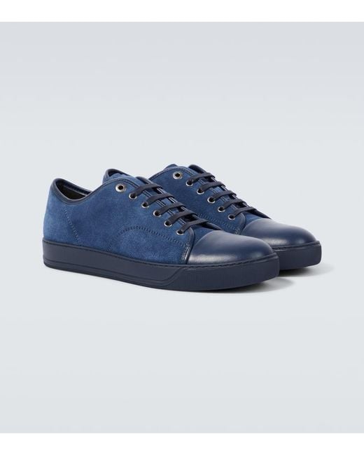 Lanvin Sneakers DBB1 aus Veloursleder mit Leder in Blue für Herren