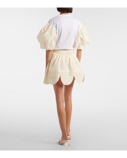 Simone Rocha Natural Poplin Miniskirt