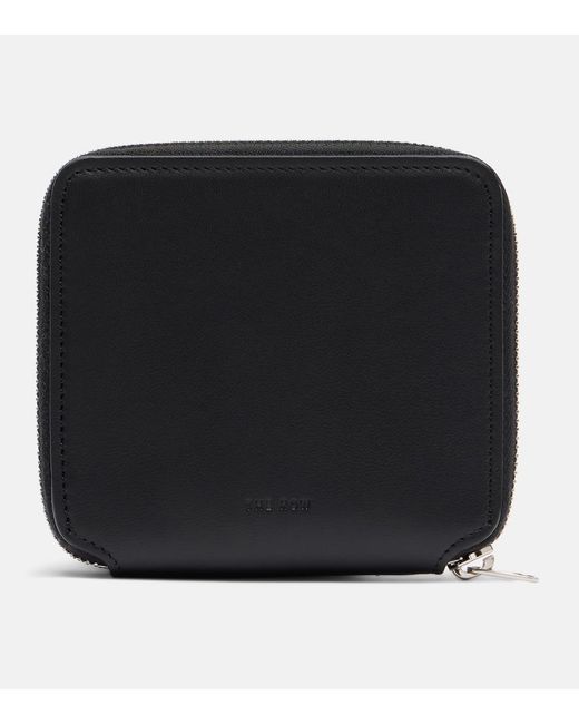 The Row Black Small Leather Wallet