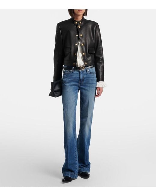 7 For All Mankind Blue Dojo Flared Jeans