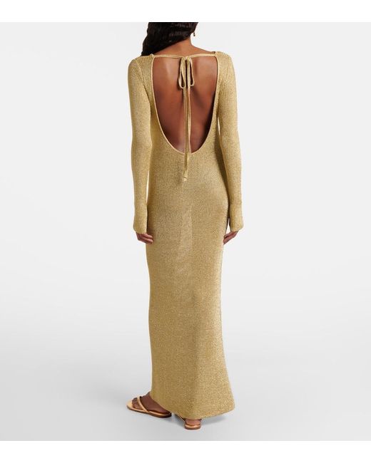 Staud Natural Knitted Maxi Dress