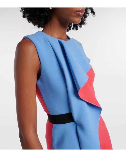 Roksanda Red Pembrook Draped Crepe Cocktail Dress