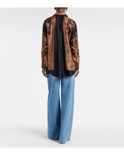 Chemise Hypnotic En Soie Zimmermann en coloris Brown