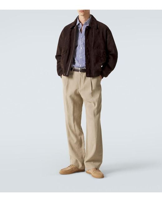 Tod's Brown Gommino Suede Boat Shoes for men