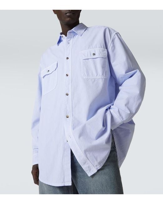 Loewe Blue Shirt With Pockets for men